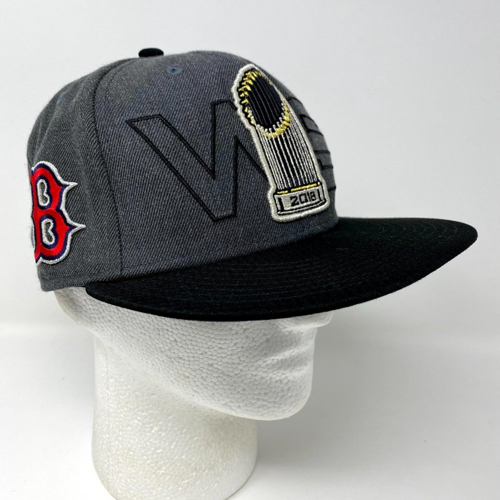 2018 World Series Champions Boston Red Sox Snapback Hat MLB Baseball Trophy NWOT